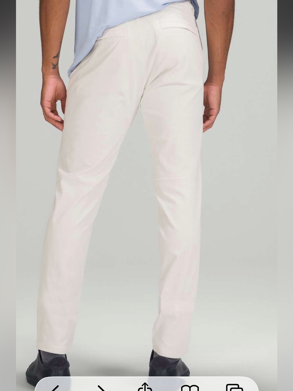 lululemon athletica Commission slim Men's Light Gray Chino Pants 31 x 31.5” - Picture 4 of 10